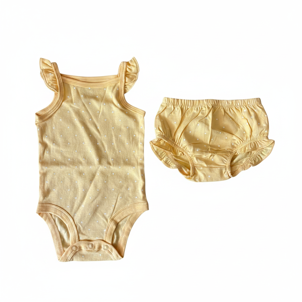 Body et bloomer jaune à pois Carter's bébé fille 6 mois