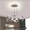 lustre led moderne – 3 températures de couleur