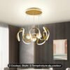 lustre led moderne – 3 températures de couleur